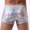MenSexyWear Short brillant Fakiz Gris argenté